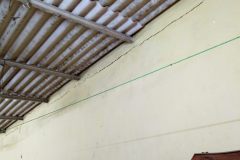 Cracks along the outer walls