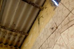 Cracks along the outer walls